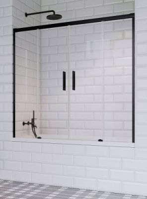 Шторка на ванну 180 см Radaway IDEA Black PN DWD