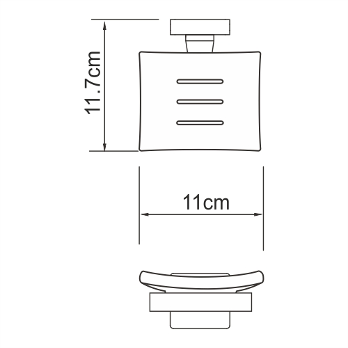 Dill K-3929 Мыльница Размеры (Ш/В/Г): 10х4,2х12,2 см
