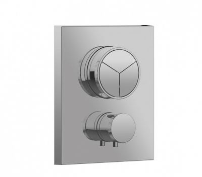 PUSH SQUARE CORE термостат для душа на 3 потока встраиваемый Almar E176683.CR