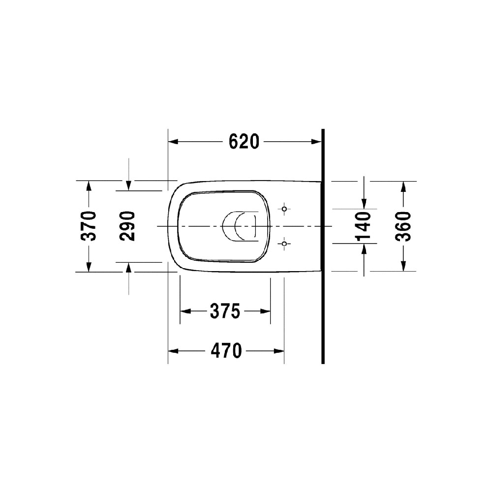 Унитаз подвесной 62 см Duravit DuraStyle RIMLESS 254209
