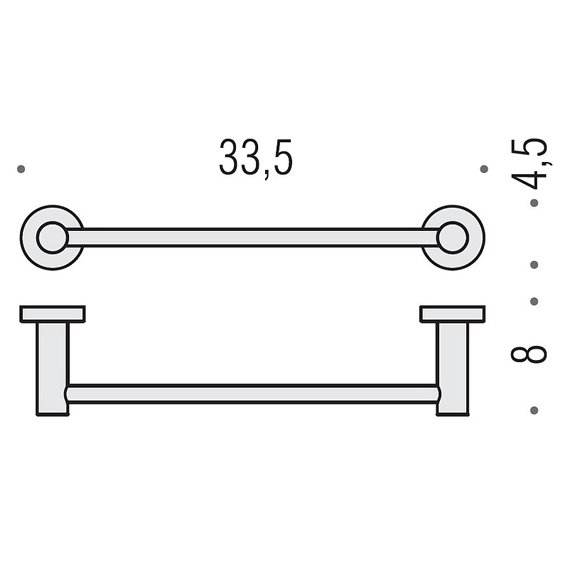 W4909.CR Colombo Plus Полотенцедержатель 33.5см, цвет: хром