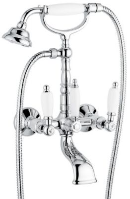 Emmevi Deco Ceramic, смеситель с ручным душем для ванной, цвет хром 121611/CR