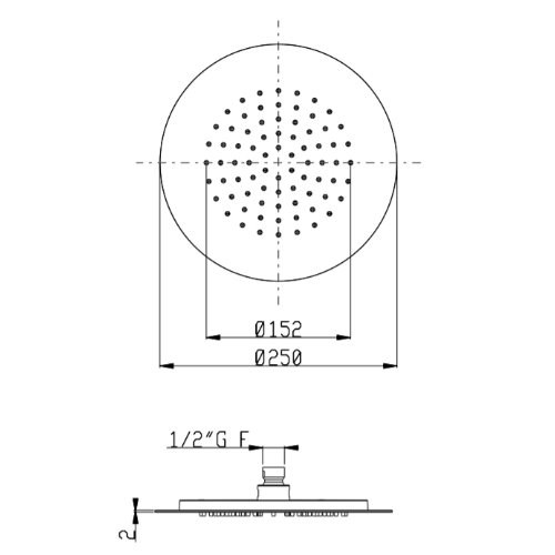 Aquaelite POP верхний душ d25 см. SF093A06Q золото