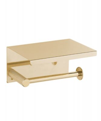 Держатель туалетной бумаги с крышкой Boheme UNO Gold 10971-G