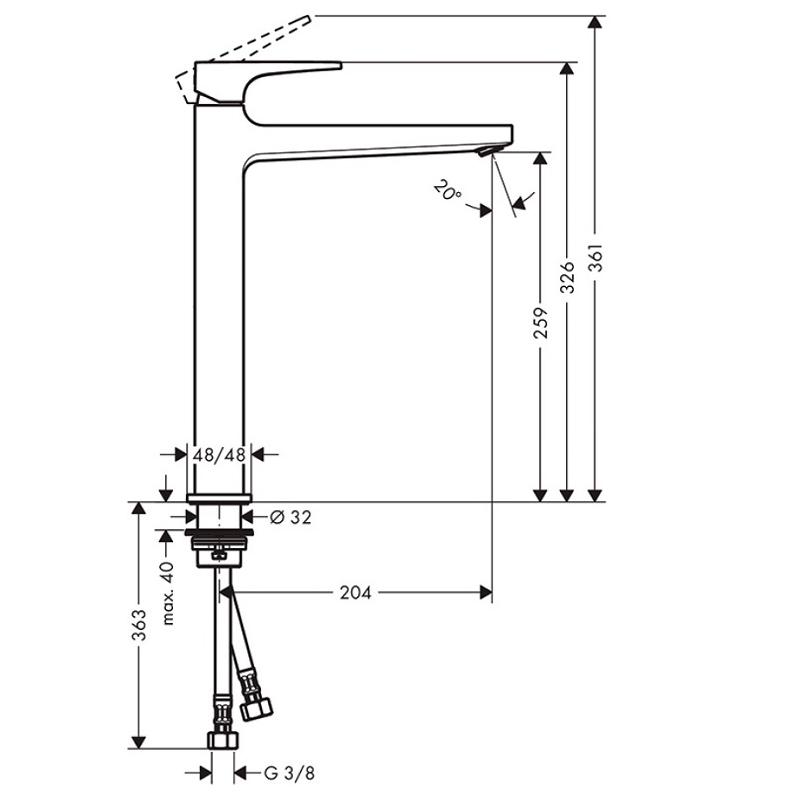 Смеситель для раковины Hansgrohe Metropol 32512000