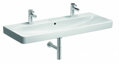 Smyle раковина с переливом, с двумя отв. под смеситель 1200х480 500.253.01.1