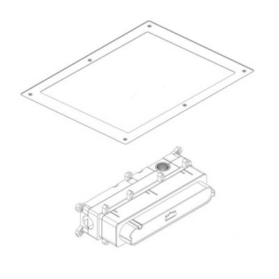 KT037A00Q AquaElite монтажный комплект для верхнего душа потолочного крепления с 4-мя режимами, 550x400 мм