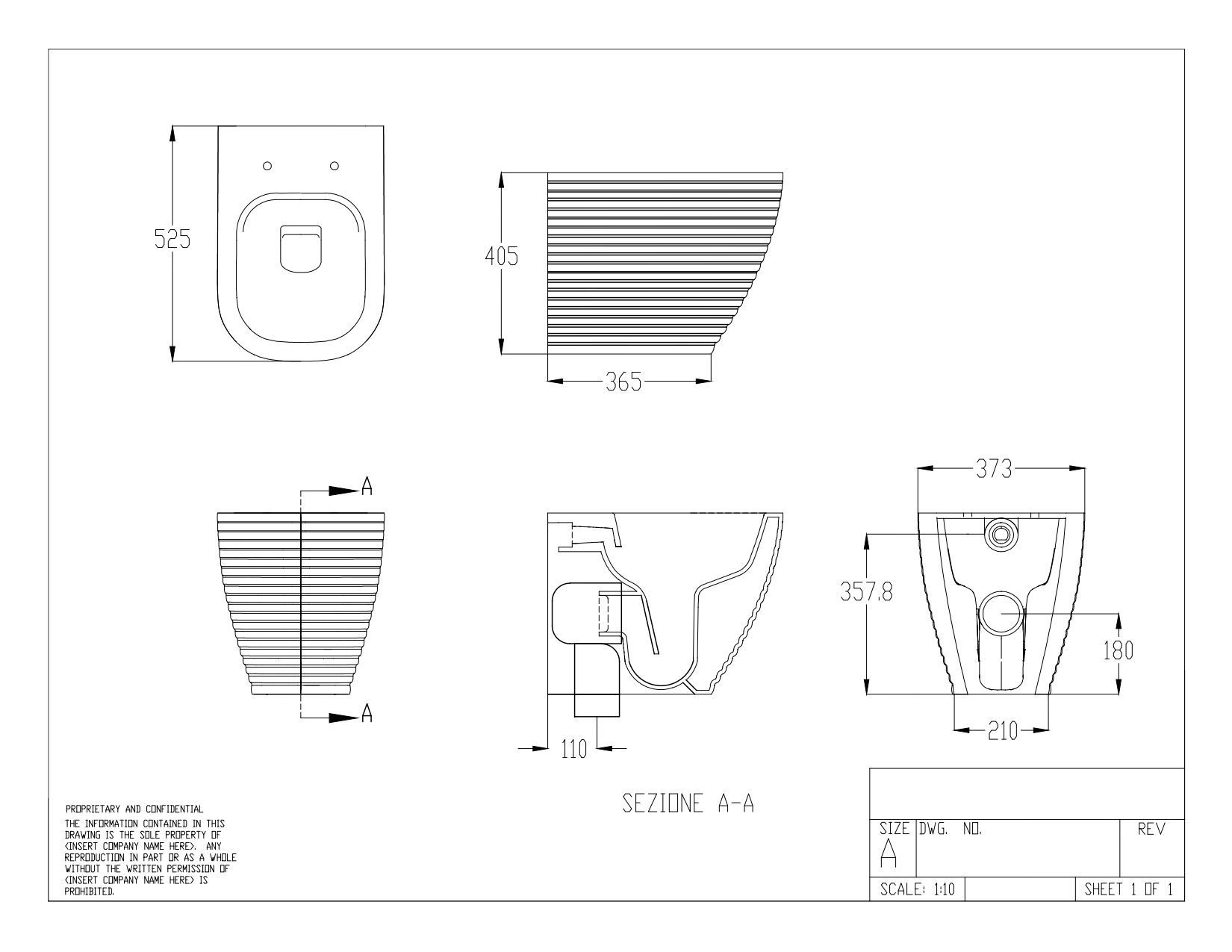Disegno сeramica Loom, напольный безобод. унитаз 52,5 см, выход в стену, цвет beaver LO002RIM55