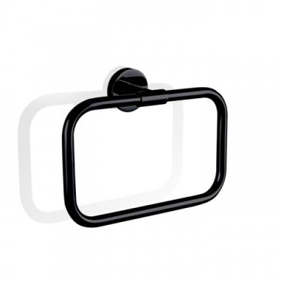 Decor Walther Basic HTR Полотенцедержатель кольцо 21см., подвесной, цвет: черный матовый 531260