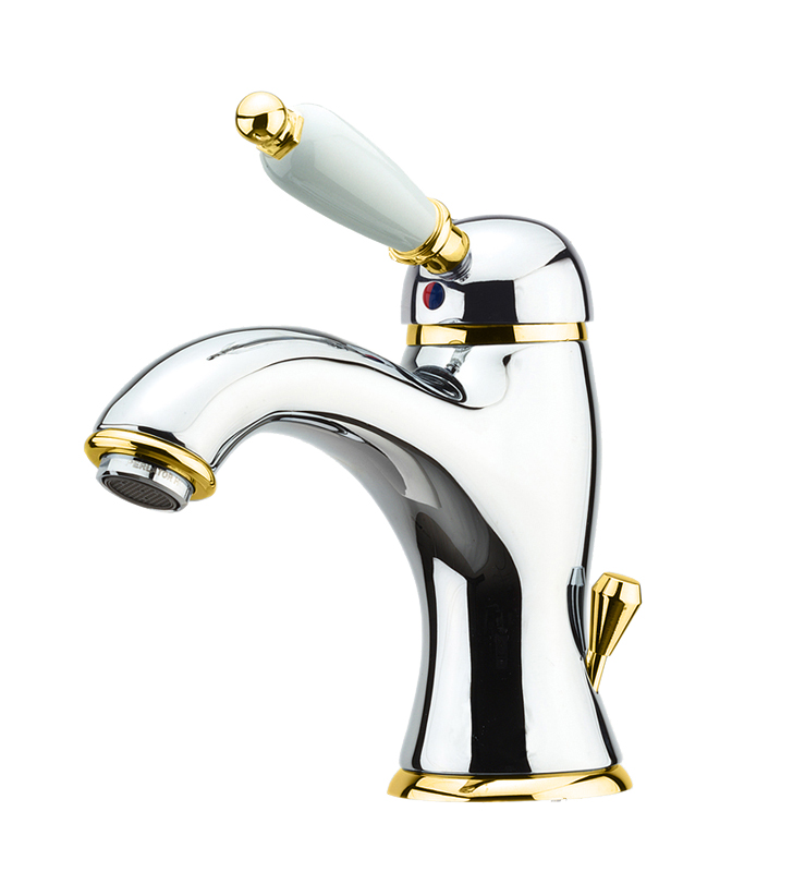 Смеситель для раковины Fiore IMPERIAL 83CO5221, хром/золото