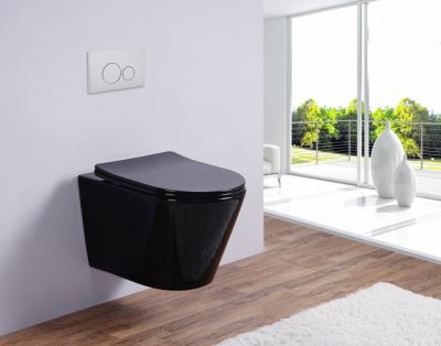 ESBANO Унитаз подвесной CLAVEL (Black). Размер: 480x360x355.