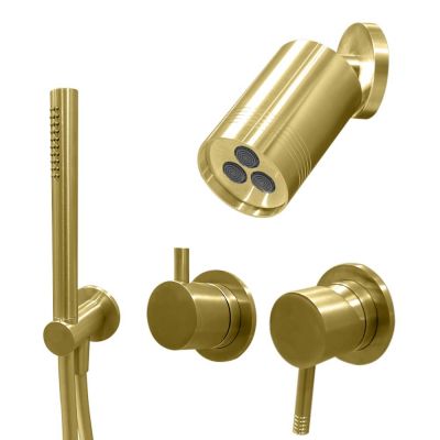 IF068_61Q AQUAelite Встроенный смеситель + переключатель + душевой гарнитур + верхний душ