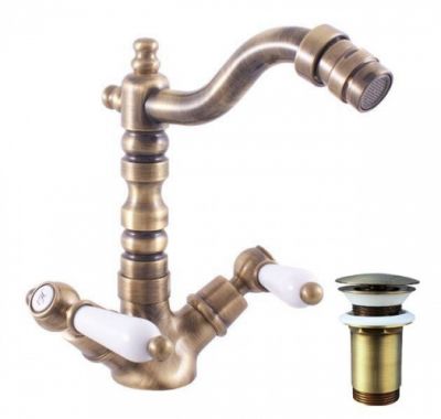 MK521.5/9SM MORAVA RETRO - смеситель для биде, CLICK-CLACK, ЦВЕТ БРОНЗА