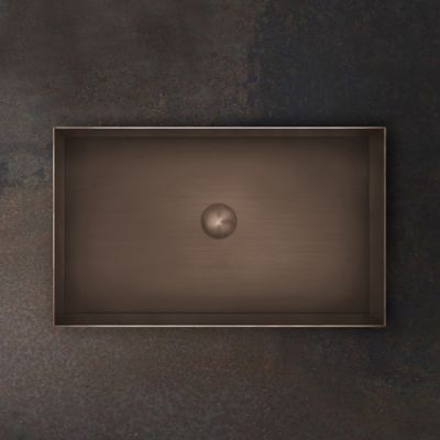 Gessi 316 Раковина 60x35 см, без отв., для установки на столешницу, без перелива, нержавеющая сталь, цвет: Copper Brushed PVD 54606#708