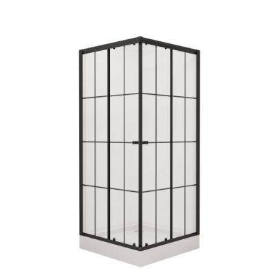 Душ. уголок NG-0190-14 (900х900х1950) низкий поддон(14см), стекло прозрачное,  2 места