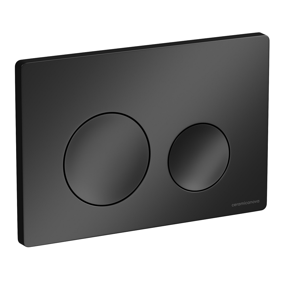 CN12-001MB Ceramica Nova Кнопка смыва Balance, клавиши Circle, цвет черный матовый