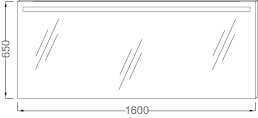 Jacob Delafon EB1422-NF Зеркало 160 см со светодиодной подсветкой