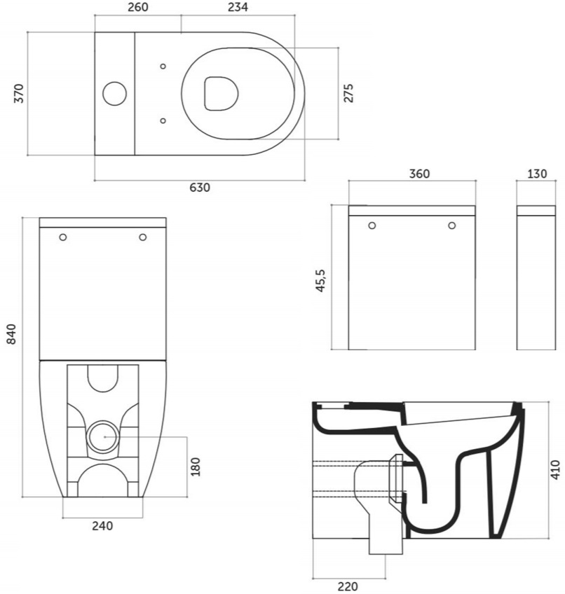 Disegno Ceramica Skip Унитаз с бачком SK00400001