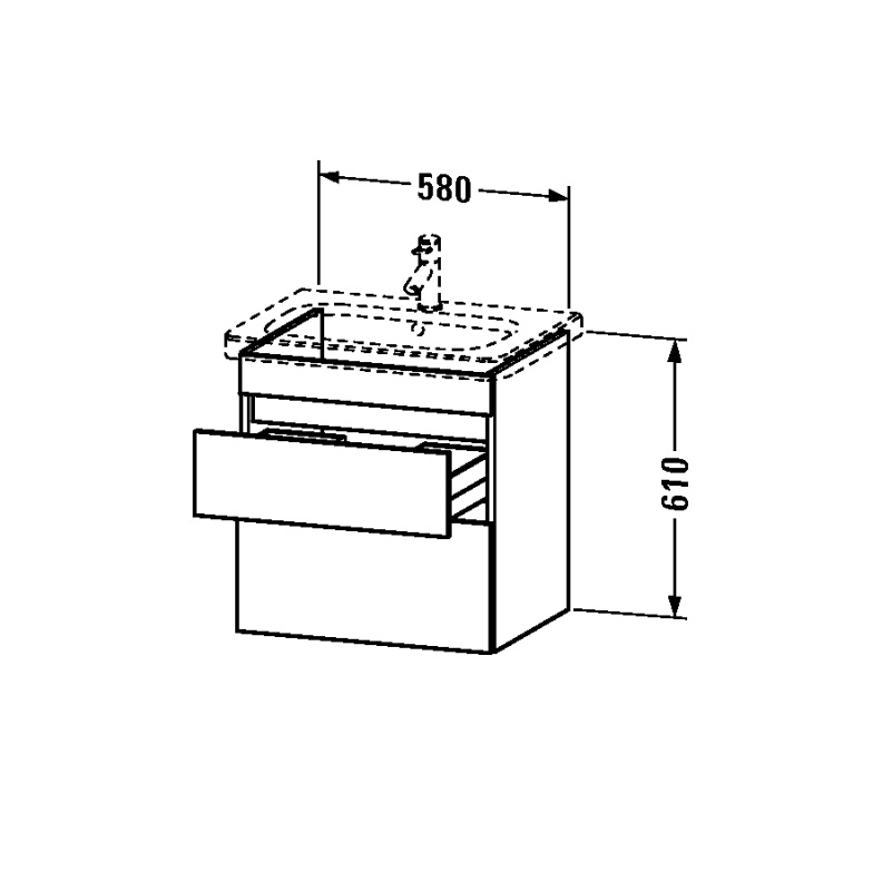Тумба под раковину Duravit DuraStyle DS 648002222