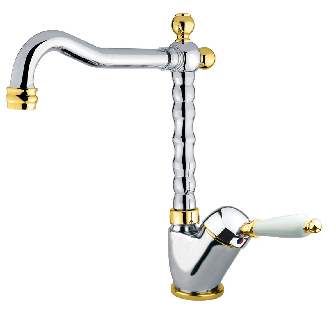 Смеситель для раковины Fiore IMPERIAL 83CO2245, хром/золото