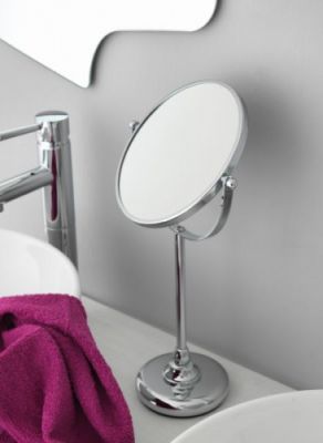 Stil Haus, настольное круглое поворотное косметическое зеркало (3x), цвет хром 752(08)