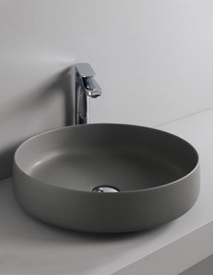 Раковина накладная круглая d48 см ArtCeram COGNAC COL002 15 grigio oliva