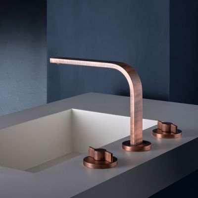 Gattoni GAS Смеситель для раковины, на 3 отв., в комплекте цвет: Matt old copper GS111/31VC