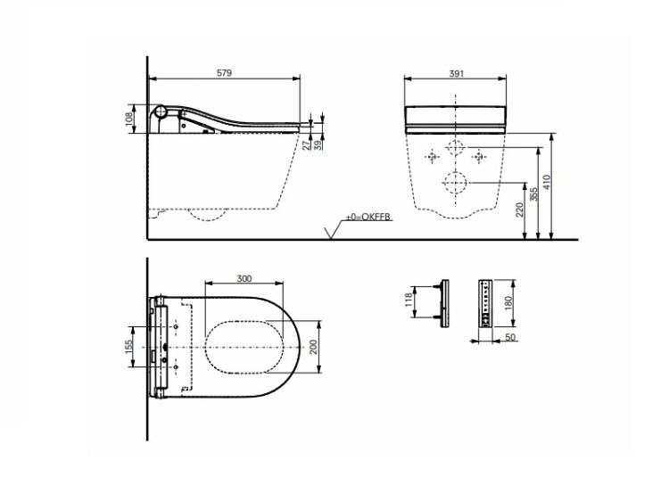 Сиденье для унитаза TOTO Washlet RW с дистанционным управлением TCF801CG#NW1