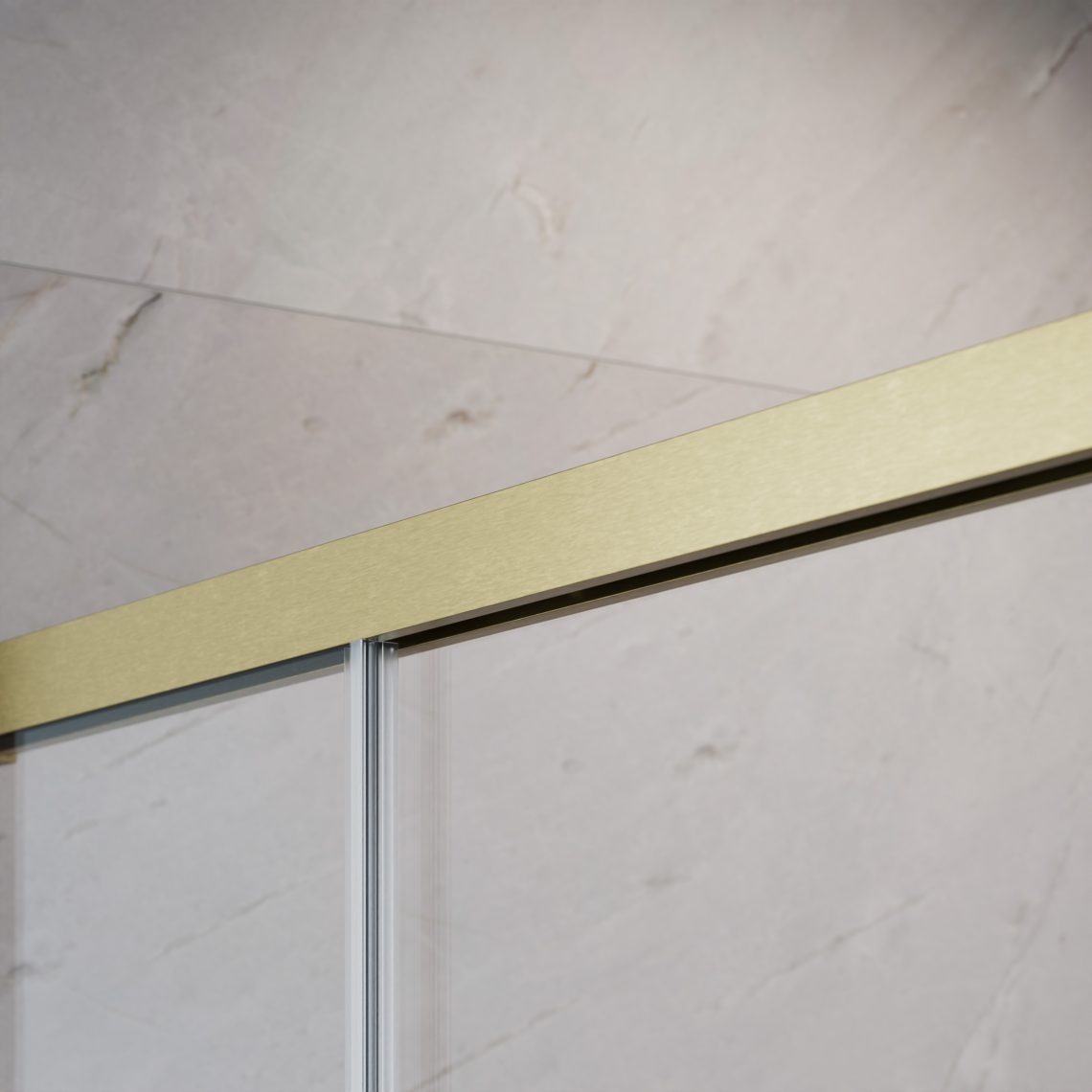 387015-99-01L Раздвижная дверь в душ 110 см. Radaway Idea Brushed Gold DWJ профиль золото брашированное