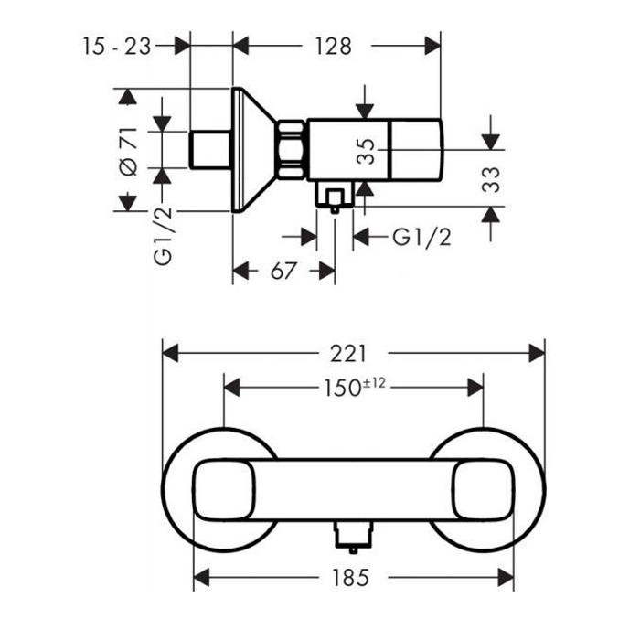 Hansgrohe Logis, Смеситель для душа, Цвет: хром 71263000
