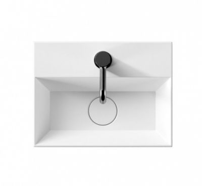 Alice Spy, подвесная прямоугольная раковина 40x30x11h см c крепежом fix01, цвет белый глянцевый 34120101