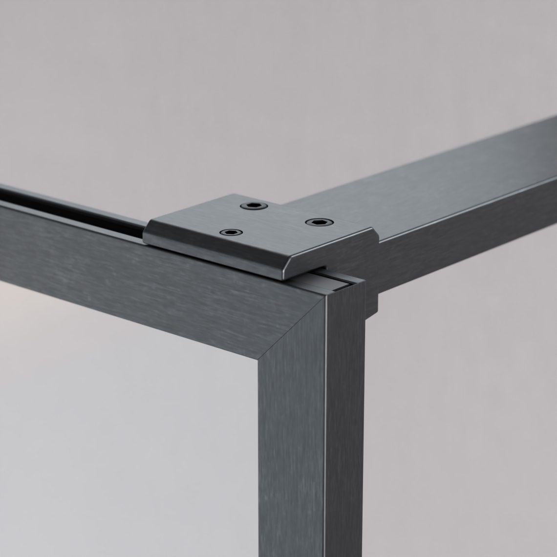 Душевая перегородка 100 см. Radaway Modo F Brushed GunMetal II, профиль брашированная оружейная сталь