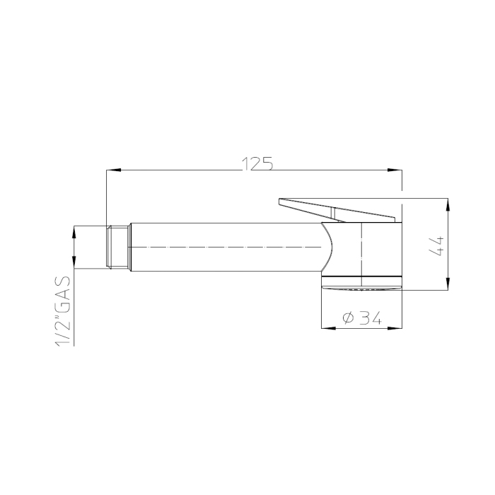 Bossini Paloma Душевая лейка d3.4см., латунь, цвет: хром B00442.030