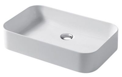 Disegno ceramica Slim, накладная прямоугольная рак. с закругл. краями 60х38 см, цвет белый глянцевый SL06038001