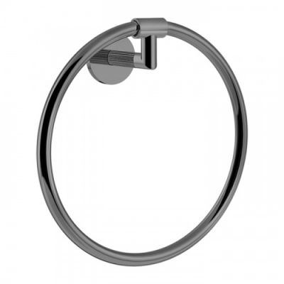 Gessi Ingranaggio Полотенцедержатель-кольцо, подвесной, цвет: Black Metal Brushed PVD 63909#707