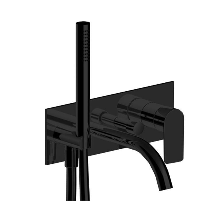 Fantini Myo Смеситель для раковины, настенный, цвет: черный матовый 61 13 V621B