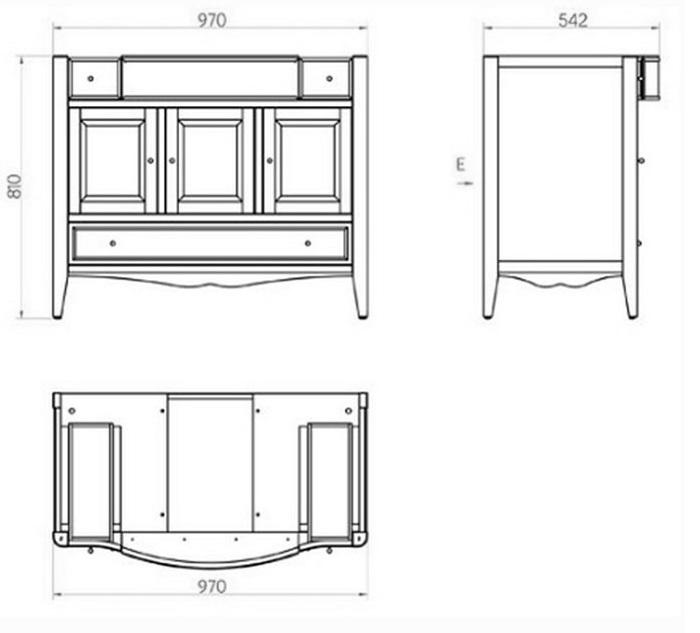 Мебель для ванной 105x56 TW Veronica VER6105-V