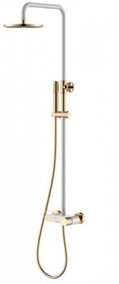 Стойка для душа STICK WHITE DIAMOND GOLD 128-WG