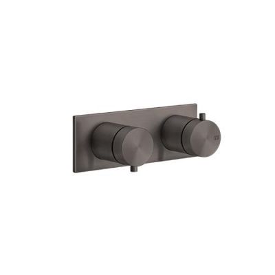 Gessi 316 Термостатический смеситель, с подключением на 3/4”, фильтр, на 1 источник, внешняя часть, цвет: brushed black metal pvd 54032#707