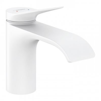 Hansgrohe Vivenis Смеситель для раковины, на 1 отв., с донным клапаном, цвет: белый матовый 75010700