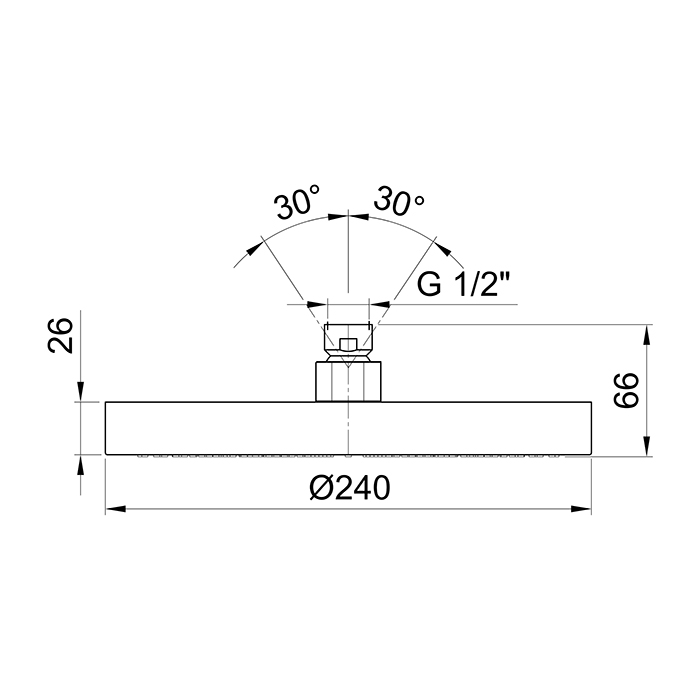 Fantini AF/21 Верхний душ, D24 см, цвет: Matt Copper PVD 81 P9 8053