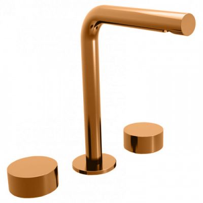 Fantini AF/21 Смеситель для раковины, 3 отв., высокий излив: 15.5 см, цвет: Matt Copper PVD 27 P9 A206WF