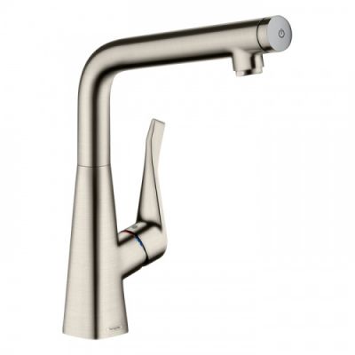 Hansgrohe  Metris Select Смеситель для раковины, на 1 отв., цвет: нержавейка 14785800