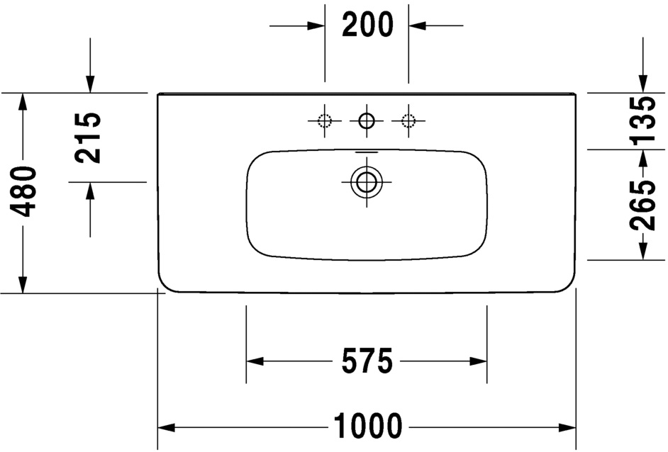 Раковина 100x48 Duravit DuraStyle 2320100000