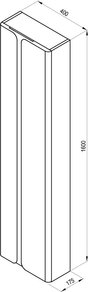 X000001374 Шкаф Ravak SB BALANCE 400 белый/графит
