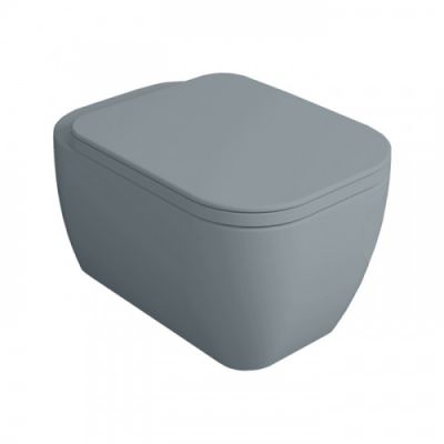 Simas Henges Унитаз подвесной 38х55см.,безободковый, цвет: Cementto matt HE18 cemento matt