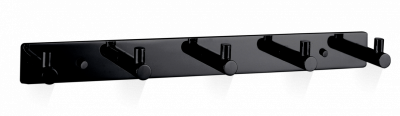Decor Walther Basic HAK5 Панель с 5 крючками 30x4см, подвесной, цвет: черный матовый 530560