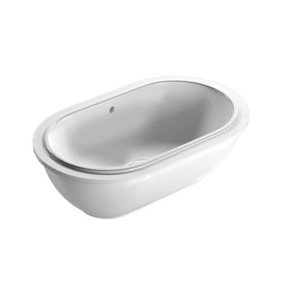 SC043.BO GLOBO Forty3/Bowl Раковина встраиваемая под столешницу  60*37*h20см, без отв-я под смеситель, с переливом, с креплением, цвет белый матовый