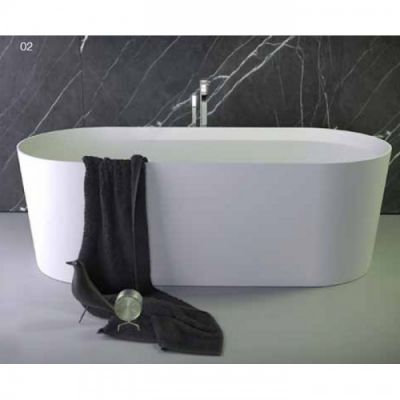 KNIEF Pearl Ванна отдельностоящая овальная 172x81x50см со сливом, цвет: белый матовый 0600-052-01