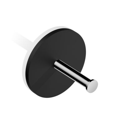 974464 Decor Walther Black Stone TPH1 Держатель туалетной бумаги, подвесной, цвет: черный матовый / хром